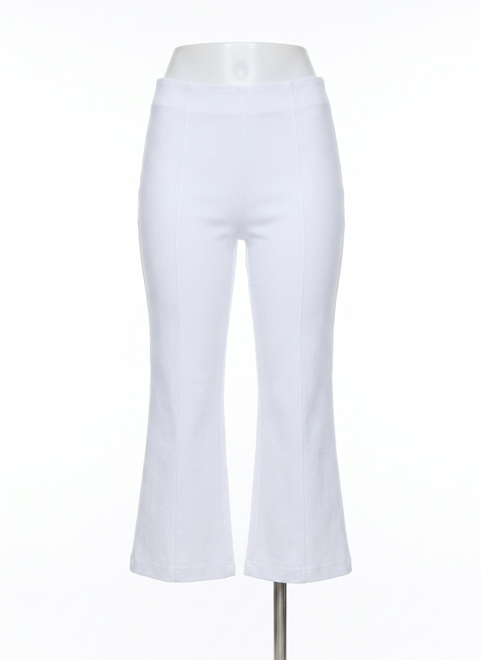NEW LYSSE women's lizzette bow detail crop flare denim pants in white